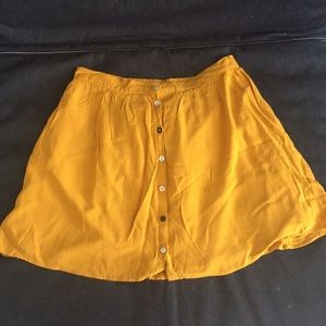 Mustard Yellow Button Skirt- NEVER WORN